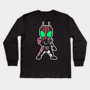 Kamen Rider Decade Chibi Style Kawaii Kids Long Sleeve T-Shirt